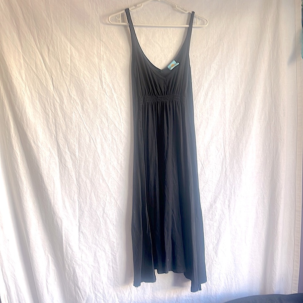 Black maxi 100% cotton causal dress